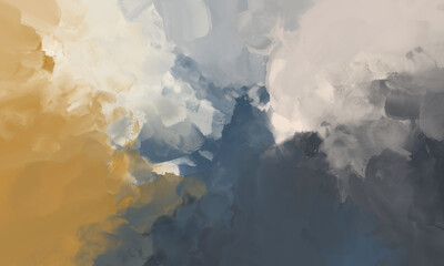 abstract watercolor paint in multiple colors. grey and beige gradation. hand drawn brush painting artwork as liquid background texture illustration.
