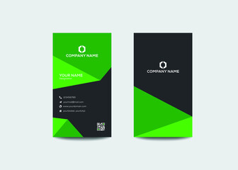 Vertical Creative and Clean Business Card Template, Business card mockup, Personal business card with company logo, Vertical business card print template.