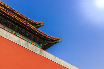 Fototapeta na wymiar the Imperial Palace fobidden city view China