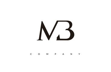 initial MB logo design vector