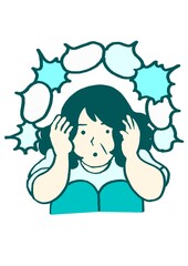 統合失調症　幻聴のある女性