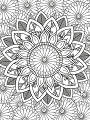 Forest flowers and leaves. Beautiful bouquet. Vector coloring book for adults and children. Hand-drawn illustration. Floral ornament is good for web, print, and stencil