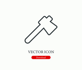 Axe vector icon. Editable stroke. Symbol in Line Art Style for Design, Presentation, Website or Apps Elements, Logo. Pixel vector graphics - Vector