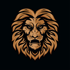 Fototapeta na wymiar lion head logo vector design