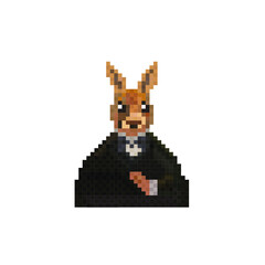 Fototapeta premium pixel art I bunny