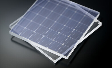 Transparent solar panels for use as window glass to generate electricity from sunlight.