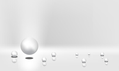 white Pearl mock up background