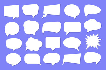 Speech bubble icon vector illustration. Set of icon