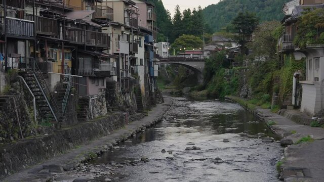 Canal running through Gujo Hachiman, Gifu Prefecture Japan