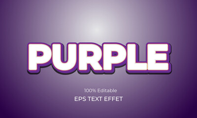 Purple text effect, Editable text effect