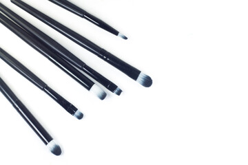 six drawing brushes for sketch shading on an isolated white background.