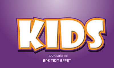 Kids text effect, Editable text effect