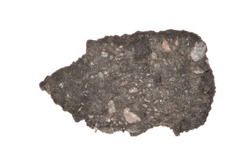 asphalt isolated on white background