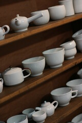 A white ceramic tea cup