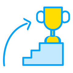 Strategy to get achievement icon. Suitable to use for marketing,  business, presentation, etc. 100% vector icon.