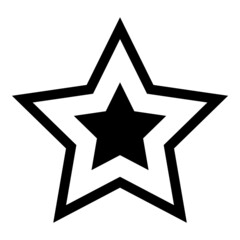 Obraz premium Stars Flat Icon Isolated On White Background