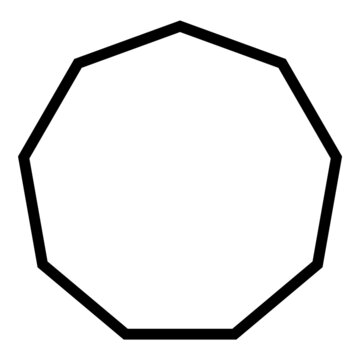 Polygonal Shapes Flat Icon Isolated On White Background