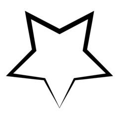 Star Flat Icon Isolated On White Background