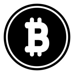 Bitcoin Flat Icon Isolated On White Background