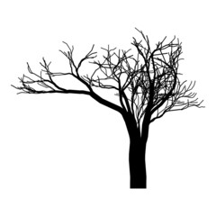 Dark Tree Flat Icon Isolated On White Background