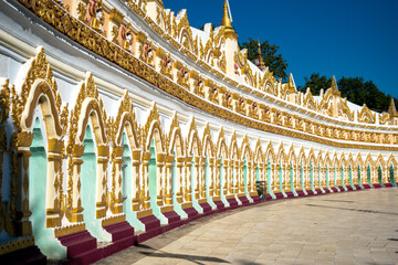 U Min Thonze Pagoda, Sagaing, Myanmar - view of this beautiful pagoda