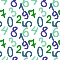Kids seamless pattern with numbers for kids and fabrics and textiles and packaging and gifts and cards and linens 