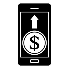 Dollar Flat Icon Isolated On White Background