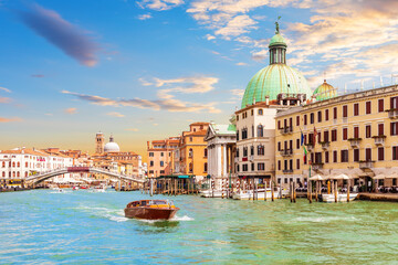 Grand Canal of Venice near the Scalzi Bridge, Italy