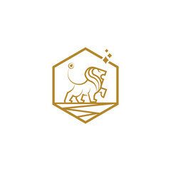 modern lion services logo design