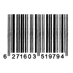 Bar Code isolated on white background. Universal Product Scan Code in doodle style.