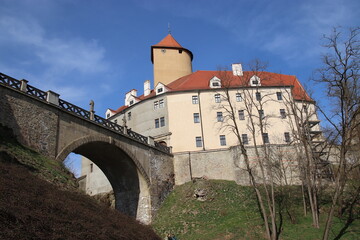 Obraz premium A view to the historical castle Veveri near Brno, Czech republic
