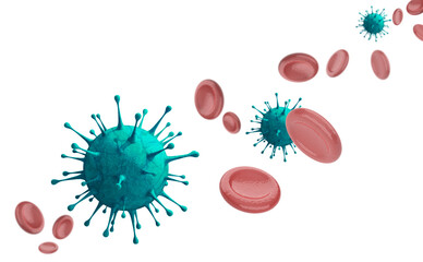 3d virus corona blood