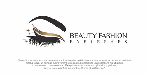 Eye lashes logo design, creative modern concept