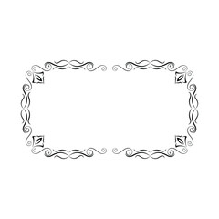 Decorative Frame icon vector. Border illustration sign. Vintage corner symbol or logo.