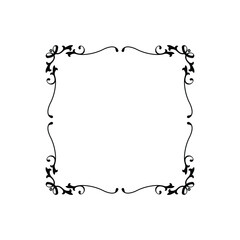 Decorative Frame icon vector. Border illustration sign. Vintage corner symbol or logo.