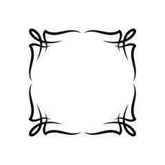 Decorative Frame icon vector. Border illustration sign. Vintage corner symbol or logo.