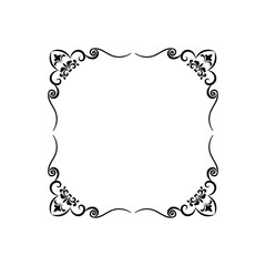 Decorative Frame icon vector. Border illustration sign. Vintage corner symbol or logo.