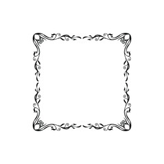 Decorative Frame icon vector. Border illustration sign. Vintage corner symbol or logo.