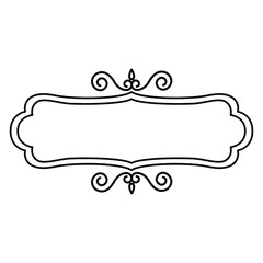 Decorative Frame icon vector. Border illustration sign. Vintage corner symbol or logo.