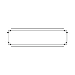 Decorative Frame icon vector. Border illustration sign. Vintage corner symbol or logo.