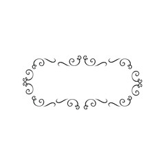 Decorative Frame icon vector. Border illustration sign. Vintage corner symbol or logo.