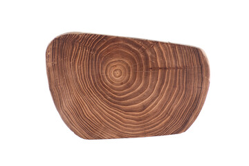Concentric brown tree cross-section with annual rings