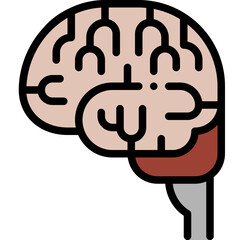 brain filled outline icon