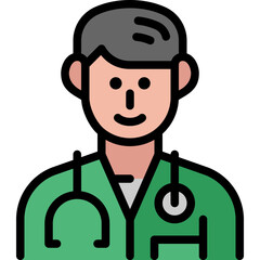 doctor filled outline icon