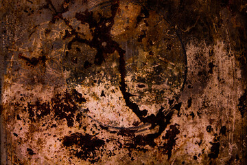 metallic background. colored metal texture. abstract pattern. iron background