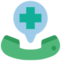 Fototapeta premium emergency flat icon