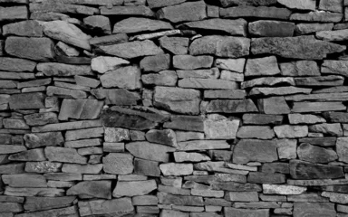 Ingelijste posters Black stone wall texture © slay19