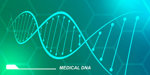 2d render of dna structure, abstract background
