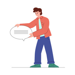 UI developer or web designer with text frame flat vector illustration isolated.