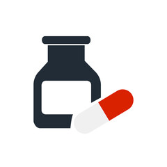 drug, vaccine icon, vector illustration